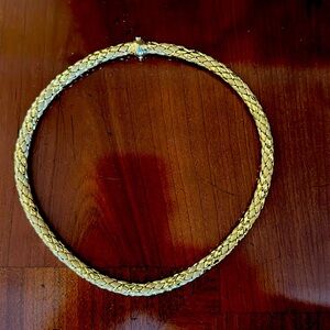 Woven 18k gold necklace with diamond clasp by Chimento.  Only worn a few times.